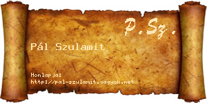 Pál Szulamit névjegykártya