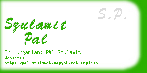 szulamit pal business card