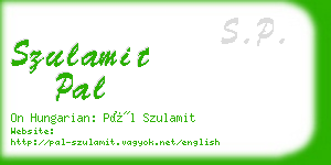 szulamit pal business card